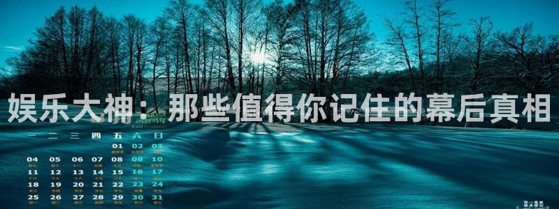 辉达娱乐账号注册入口：娱乐大神：那些值得你记住的幕后真相
